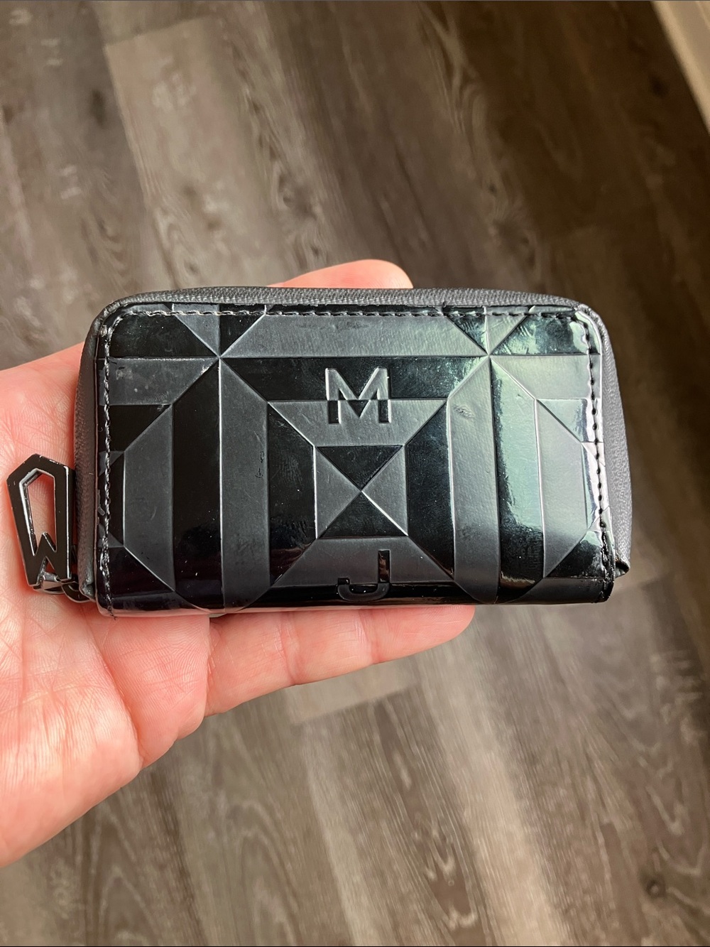 Marc Jacobs Rubix Tonal leather and PVC credit card wallet